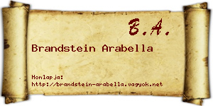 Brandstein Arabella névjegykártya